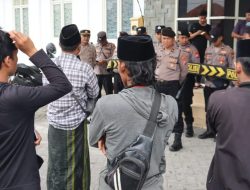Pastikan Aman, Polres Bangkalan Laksanakan PAM Unjuk Rasa di KPU
