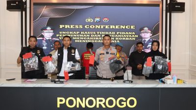 Polres Ponorogo Berhasil Amankan Tersangka Kasus Pembunuhan di Malam Tahun Baru