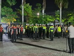 Gelar Patroli Skala Besar, Polres Nganjuk Menjaga Kamtibmas Tetap Aman Kondusif pada tahapan Pemilu 2024.
