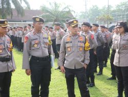 Kapolres Blitar Cek Kompi Dalmas Pastikan Kesiapan Personel Pengamanan Pemilu 2024