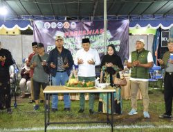 Wabup H. Subandi Resmikan Lampu Lapangan Sepakbola “Pesawad” Desa Wedoro