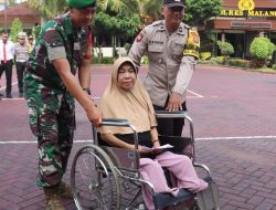 Pastikan Kesiapan Personel, Polres Malang Gelar Simulasi Pengamanan TPS Pemilu 2024