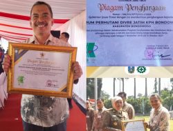 PERUM PERHUTANI KPH BONDOWOSO, TERIMA PENGHARGAAN ZERO ACCIDENT TAHUN 2023 DARI GUBERNUR JATIM