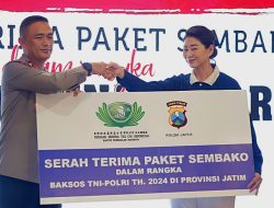 Polda Jatim Terima Paket Sembako dari Budha Tzu Chi untuk Disalurkan Kepada Masyarakat
