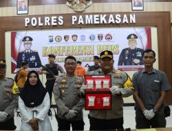 Polres Pamekasan Berhasil Mengamankan IN (46) Jaringan Narkoba Antar Pulau dengan BB 498,88 Gram Sabu