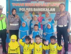 Belajar Lalu Lintas Sejak Dini, TK Islam Terpadu Bilaporah Kunjungi Taman Lalu Lintas Polres Bangkalan