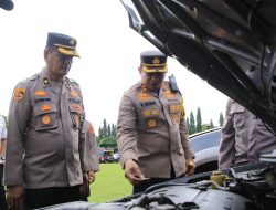 Cek Ranmor Dinas, Kapolres Madiun Pastikan Kesiapan Pengamanan Pemilu 2024