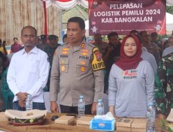 Kapolres Bangkalan Hadiri Pendistribusian Logistik Pemilu