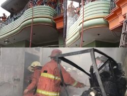 Diduga karena Korsleting Listrik, Rumah di Jalan Ampel Rachmat Surabaya di Lalap Api
