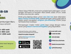 Halo #SobatAir, Diskon Pasang Baru PDAM Diperpanjang Rek!!!