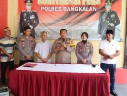 Polres Bangkalan Gelar Konferensi Pers Restorative Justice Maling Patung di Gereja Kamal