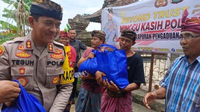Minggu Kasih Kapolres Badung Bersama Petani Desa Punggul