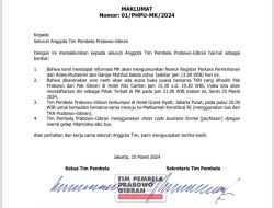 Keluarkan Maklumat, Tim Pembela Prabowo-Gibran Daftarkan ke MK Setelah Bukber