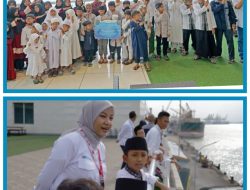 Keceriaan Yatim Piatu Ikuti Kisah Nuzulul Quran Sembari Ngabuburit Maritim di Pelabuhan