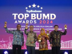 PEMKOT SURABAYA BORONG 6 PENGHARGAAN DI TOP BUMD AWARDS 2024, PDAM SURYA SEMBADA DAN BANK SURYA ARTHA UTAMA BERPREDIKAT BINTANG 5