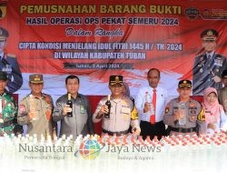 Jelang Idul Fitri 1445 H, Kapolres Tuban Musnahkan Barang Bukti Hasil Cipta Kondisi Selama Ramadhan
