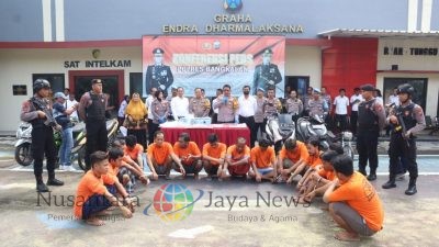Selama Sebulan Polres Bangkalan Berhasil Mengamankan 29 Tersangka dari 27 Kasus Kejahatan