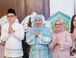 Para Pejabat Forkopimda Jatim dan Politisi Halalbihalal ke Rumah Khofifah