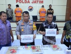 Dua Tersangka Pembuat Kontrak Angkutan Ekspedisi Fiktif Senilai 11 Miliar Rupiah Diciduk Polisi