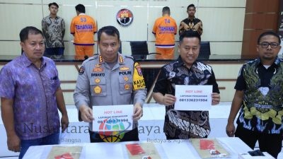 Dua Tersangka Pembuat Kontrak Angkutan Ekspedisi Fiktif  Senilai 11 Miliar Rupiah Diciduk Polisi