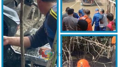 Seorang Ayah dan Anak yang Kecebur Sungai Kalimas Ditemukan Sudah Meninggal Dunia