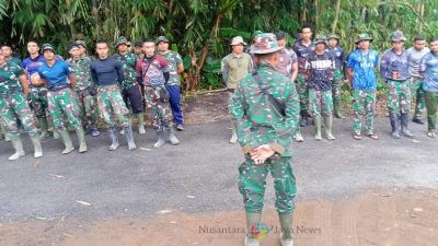 Personil Satgas TMMD ke 120 Kodim 1626/Bangli Apel Pagi Pengecekan Awal Kesiapan
