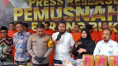 Bersama Forkopimda, Polresta Malang Kota Ungkap Tindak Narkoba dan Pemusnahan Ribuan Pil dan Sabu