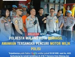 Polresta Malang Kota Berhasil Amankan Tersangka Pencuri Motor Milik Polisi