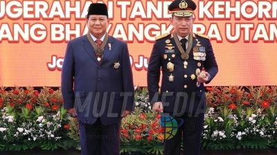 Kerjasama NKRI, Menhan Prabowo Dapat Penghargaan dari Kapolri RI