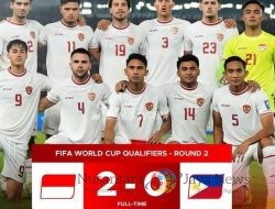 Indonesia Lolos Putaran Ketiga Setelah Menang 2-0 atas Filipina