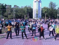 Olahraga dan Bersih-Bersih, Plt Bupati Subandi Eratkan Kekompakan ASN
