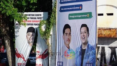 Baliho Kaesang-Hendy Hiasi Kota Surabaya Menuju Pilwali 2024