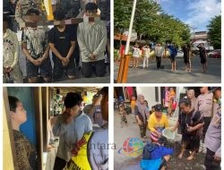 Langkah Tegas Menuju Ketertiban Wilayahnya, Kapolsek Simokerto Serahkan 6 Anggota Gangster ke Orang tua