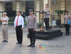 Polres Kediri Kota Gelar Apel Pagi, Kapolres Tekankan Disiplin dan Tanggung Jawab Personel