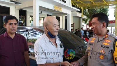 Kapolres Bangkalan Kembalikan Mobil Milik Supir Grab yang Raib Dibawa Kabur
