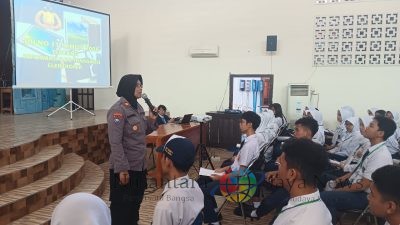 Srikandi Polres Kediri Kota Ajak Pelajar Stop Bulying dan Bijak Bermedia Sosial Lewat MPLS