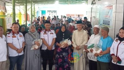 Kolaborasi Dengan Masjid Subulussalam Mabar, LPM Medan Deli Bagikan 150 Paket Sembako