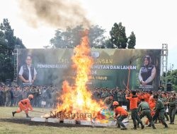 Apel Siaga Gabungan, Pj Gubernur Jatim Serukan Kewaspadaan Karhutla