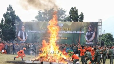 Apel Siaga Gabungan, Pj Gubernur Jatim Serukan Kewaspadaan Karhutla