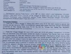 16 Bulan Belum Terungkap, Korban Desak Polsek Gedeg Tuntaskan Kasus Pencurian Roda-4 di Mojokerto