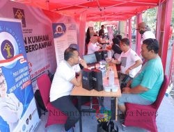 Antusiasme Masyarakat pada Pelayanan Kumham Bergerak dan Berdampak di Taman Bungkul Surabaya