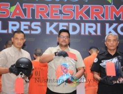 Polres Kediri Kota Amankan Pelaku Penculikan dan Penusukan di Kota Kediri