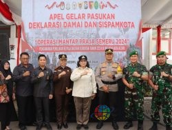 Jelang Pilkada 2024, Polres Kediri Kota Apel Gelar Pasukan, Deklarasi Damai dan Simulasi Sispamkota