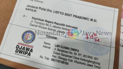 Sikapi Dugaan Pengalihan Obyek Kredit, LBH Djawa Dwipa Laporkan Mulyadi dan Trimo ke Mapolda Jatim