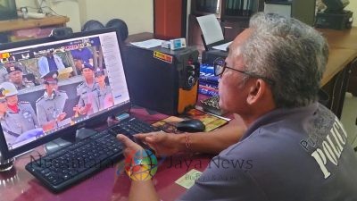 Polres Bangli Ikuti Upacara Hari Juang Polri 2024 Melalui Zoom dari Surabaya