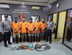 Polisi Bongkar Komplotan Pencurian Kabel Telkom, Enam Pelaku Diamankan