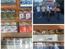 Polres Pelabuhan Tanjung Perak Serahkan Jutaan Batang Rokok Ilegal ke Bea Cukai Sidoarjo