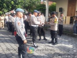 Kapolsek Denpasar Barat Pimpin Apel Jam Pimpinan Dirangkai Dengan Giat Gaktibplin