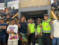 Patroli Biru Polsek Abiansemal Sambangi Lokasi Turnamen Bola Voli