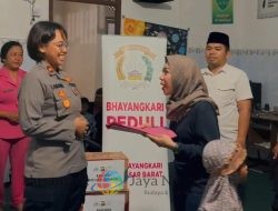 Anjangsana Bhakti Sosial Bhayangkari Peduli, Kapolsek Denpasar Barat Berikan Bantuan Anak-anak Panti Asuhan
